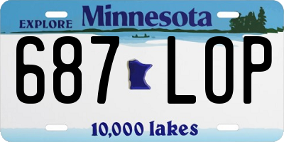 MN license plate 687LOP