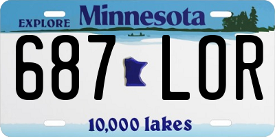MN license plate 687LOR