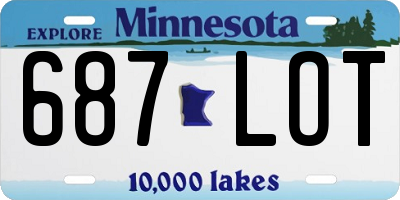 MN license plate 687LOT