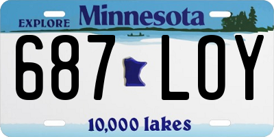 MN license plate 687LOY