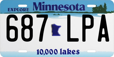 MN license plate 687LPA