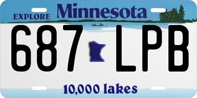 MN license plate 687LPB