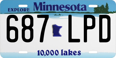 MN license plate 687LPD