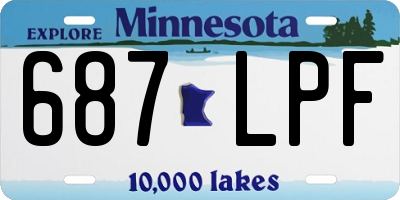 MN license plate 687LPF