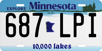 MN license plate 687LPI