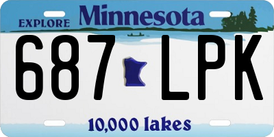 MN license plate 687LPK