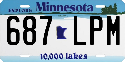 MN license plate 687LPM