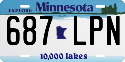 MN license plate 687LPN