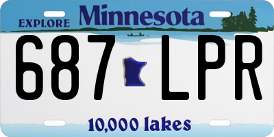 MN license plate 687LPR