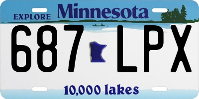 MN license plate 687LPX