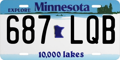 MN license plate 687LQB
