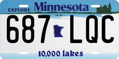 MN license plate 687LQC