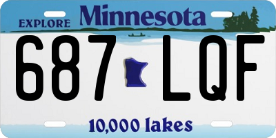 MN license plate 687LQF