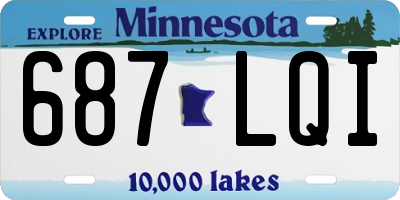 MN license plate 687LQI