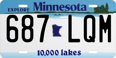 MN license plate 687LQM