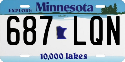 MN license plate 687LQN