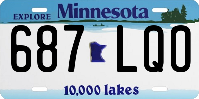 MN license plate 687LQO