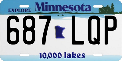 MN license plate 687LQP