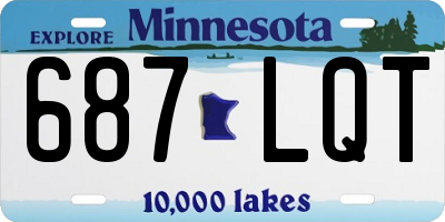 MN license plate 687LQT