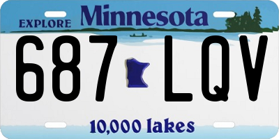 MN license plate 687LQV