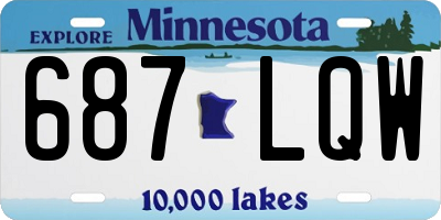 MN license plate 687LQW