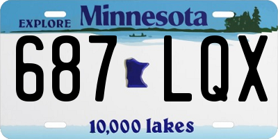 MN license plate 687LQX