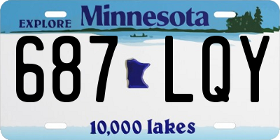 MN license plate 687LQY