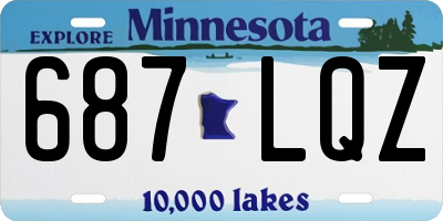 MN license plate 687LQZ