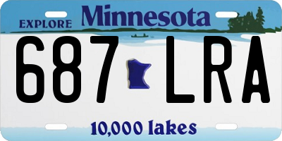 MN license plate 687LRA