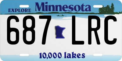 MN license plate 687LRC
