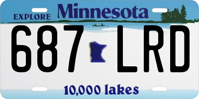MN license plate 687LRD