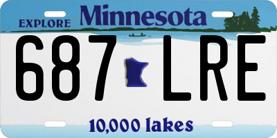 MN license plate 687LRE