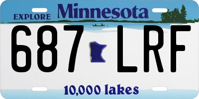MN license plate 687LRF