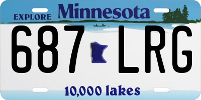 MN license plate 687LRG