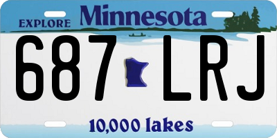 MN license plate 687LRJ