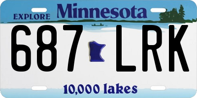 MN license plate 687LRK