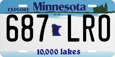 MN license plate 687LRO