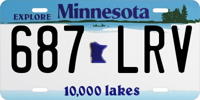 MN license plate 687LRV