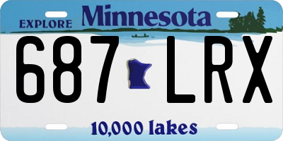 MN license plate 687LRX