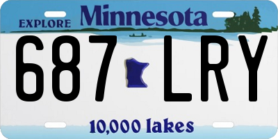 MN license plate 687LRY