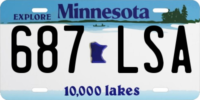 MN license plate 687LSA