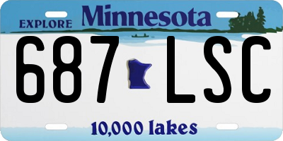 MN license plate 687LSC