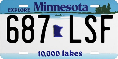 MN license plate 687LSF