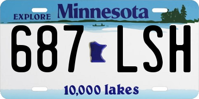 MN license plate 687LSH