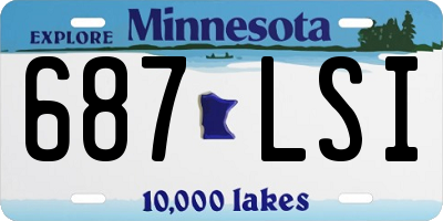 MN license plate 687LSI