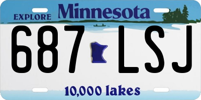 MN license plate 687LSJ