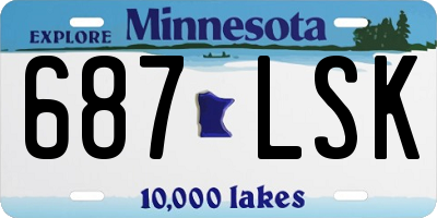 MN license plate 687LSK