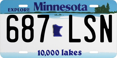 MN license plate 687LSN