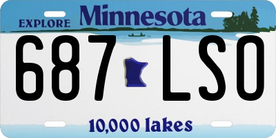 MN license plate 687LSO