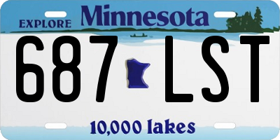 MN license plate 687LST